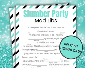 Party Supplies Sleepover Slumber Party Game Girls Sleepover Slumber Birthday Party Pancakes ...