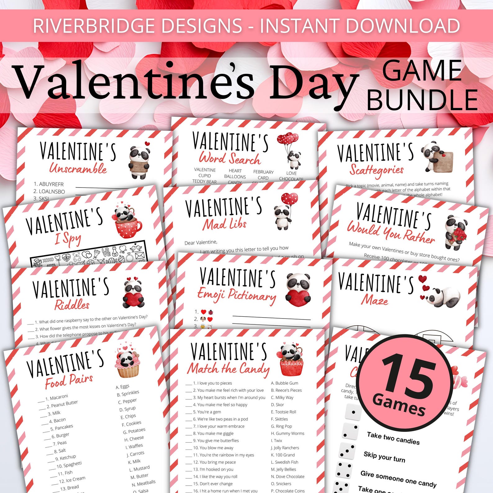 Valentine's Day Game Bundle | Printable Valentine's Day Games for Kids ...