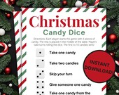 Christmas Candy Dice Game | Printable Christmas Game | Christmas Activity For Kids and Adults | Christmas Party Game | Classroom Game