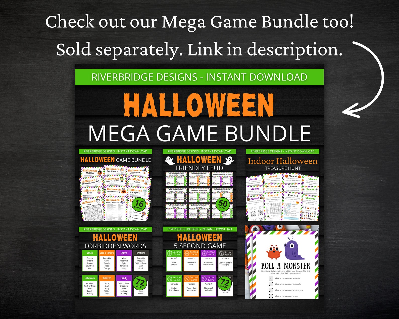 Halloween Game Bundle | Printable Halloween Games for Kids and Adults ...