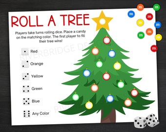 Roll A Tree Dice Game | Printable Christmas Game | Christmas Activity For Kids and Adults | Christmas Party Game | Classroom Game