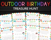 Outdoor Birthday Treasure Hunt For Older Kids | Birthday Scavenger Hunt | Birthday Activity for Kids and Teens | Birthday Games and Puzzles