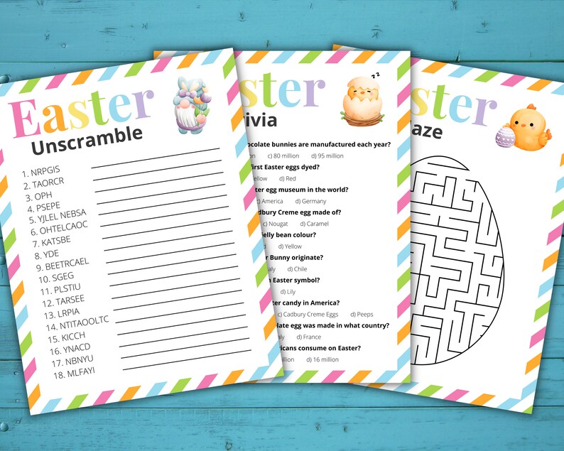Easter Game Bundle | Printable Easter Games for Kids and Adults | Party ...