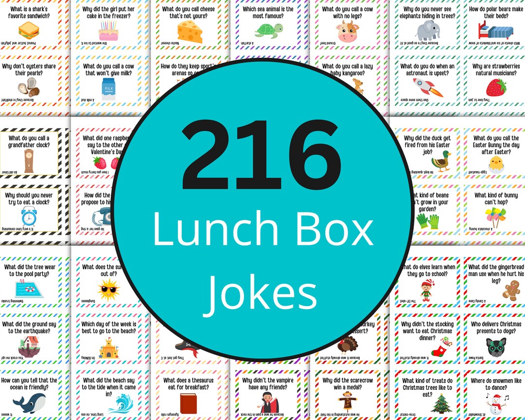Lunch Box Jokes for Kids Joke of the Day Back to School Riddles