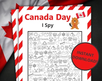 Canada Day I Spy / Gioco Canada Day stampabile / Attività Canada Day per bambini e adulti / Gioco di festa Canada Day / Gioco per famiglie