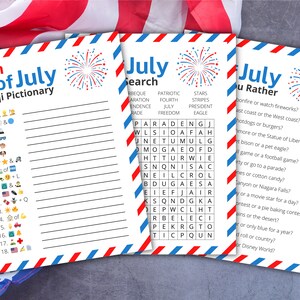 Fourth of July Game Bundle | Printable Fourth of July Games and ...