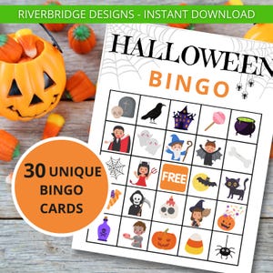Halloween Bingo | Halloween Activities and Games | Printable Activities for Families and Kids | Halloween Games | Instant Download image 1