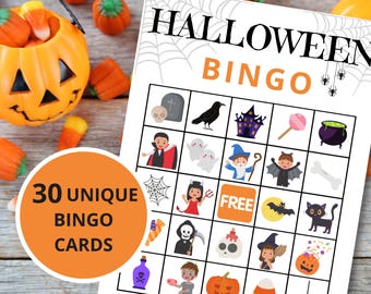 Halloween Bingo | Halloween Activities and Games | Printable Activities for Families and Kids | Halloween Games | Instant Download