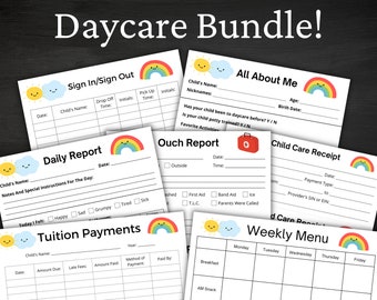 Daycare Form Bundle | Printable Forms For Daycare, Preschool, Nanny, Babysitter, Childcare Centre, Home Daycare | Instant Download