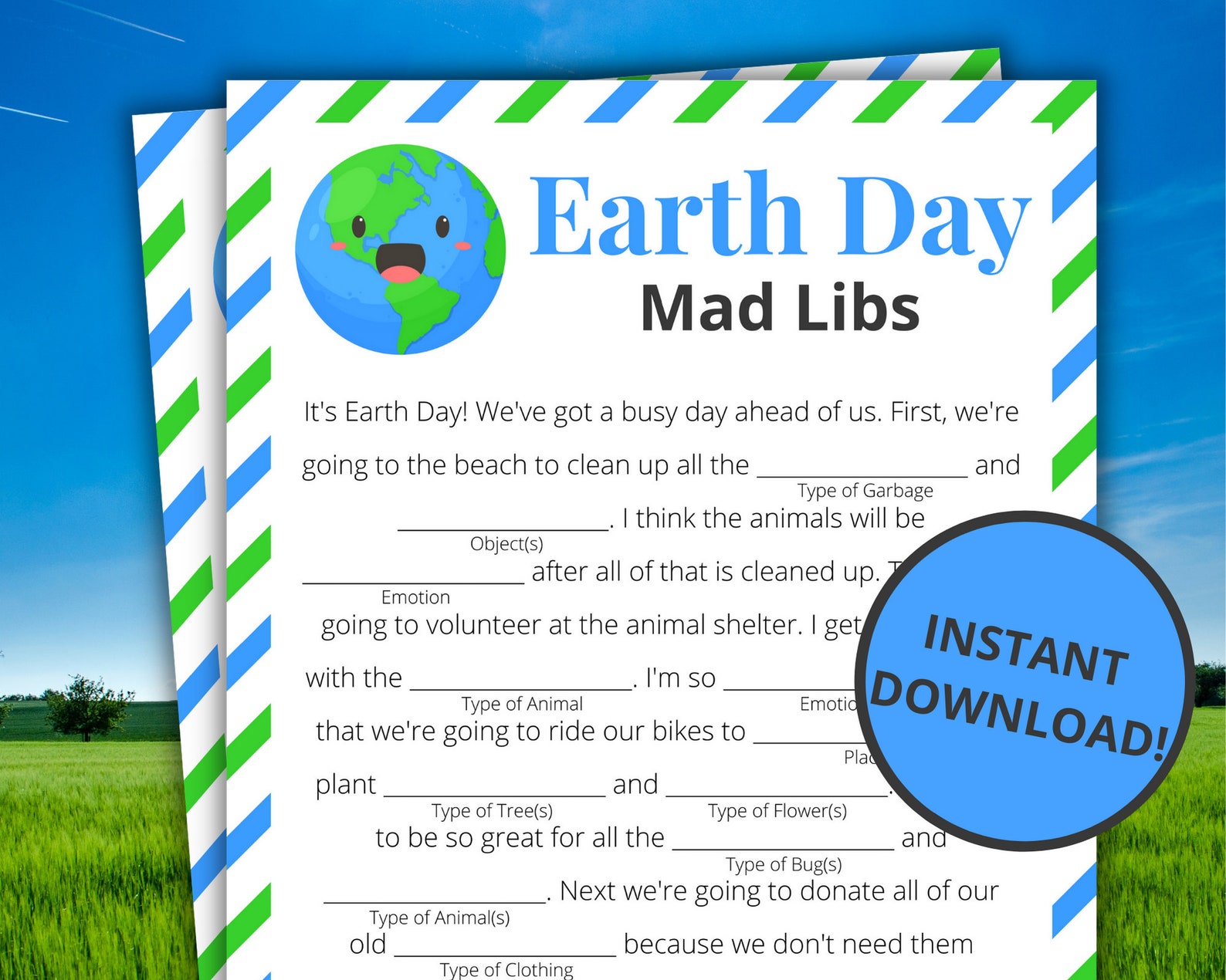 Earth Day Mad Libs | Printable Earth Day Games for Kids and Adults ...