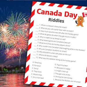 Canada Day Riddles | Printable Canada Day Game | Canada Day Activity ...