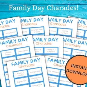 Family Day Charades | Printable Family Day Game | Family Day Activity For Kids | Family Game Night | Virtual Family Day Games