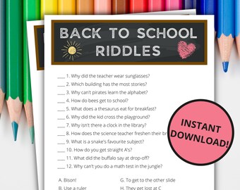 Back To School Riddles | First Day of School Game | Icebreaker Game | Games for Students | Back To School Activity for Kids