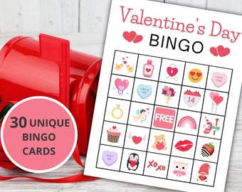 Valentine's Day Bingo | Valentine's Bingo | Valentines Day Activity For Kids | Valentine's Games | Valentine's Party Game | Instant Download