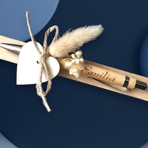 Kugelschreiber personalisiert, Geburtstagsgeschenk, besonderes Geschenk, Muttertag, Hochzeit,  Geburtstag, Schule, Gravur, Trockenblumen,