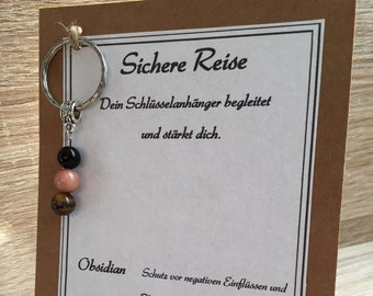 Schlüsselanhänger Tigerauge  Edelstein Schlüsselring, Kristall Geschenk ,Citrin Heilsteine, Kristall, spirituelles Geschenk, Makramee,