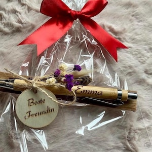 Kugelschreiber „Beste Freundin“ Lieblingsmensch, personalisiert Namen Bambus, Gift, Kuli, Geschenkidee, Geschenkverpackung, Dankeschön,