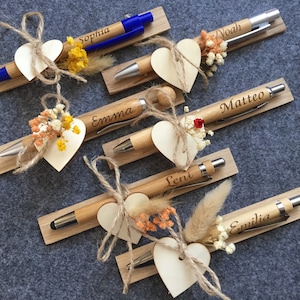 Kugelschreiber personalisiert, Weihnachten, Geburtstag Geschenk, Jubiläum, liebevoll dekoriert, Geburtstag, , zu jedem Anlass Trockenblumen