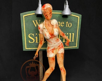 Silent Hill Statue, Nurse Figurines, Video Games Gift, Horror Decor, Scary Statue