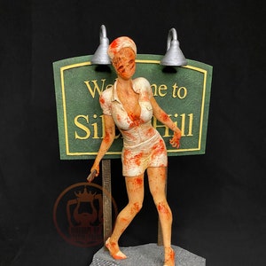 Silent Hill Statue, Nurse Figurines, Video Games Gift, Horror Decor, Scary Statue