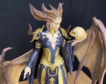 Estatua de Lilith, figuras de Lilith pintadas a mano, estatua impresa en 3D, estatua de la diosa