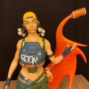 Valorant Raze statue, Valorant Handmade Painting, Valorant Raze Figurines, Collecitible Handmade Art