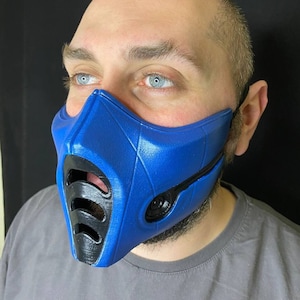 Sub-zero Mask, Mortal Kombat Cosplay, Halloween Cosplay, Halloween decor, Video Game Mask