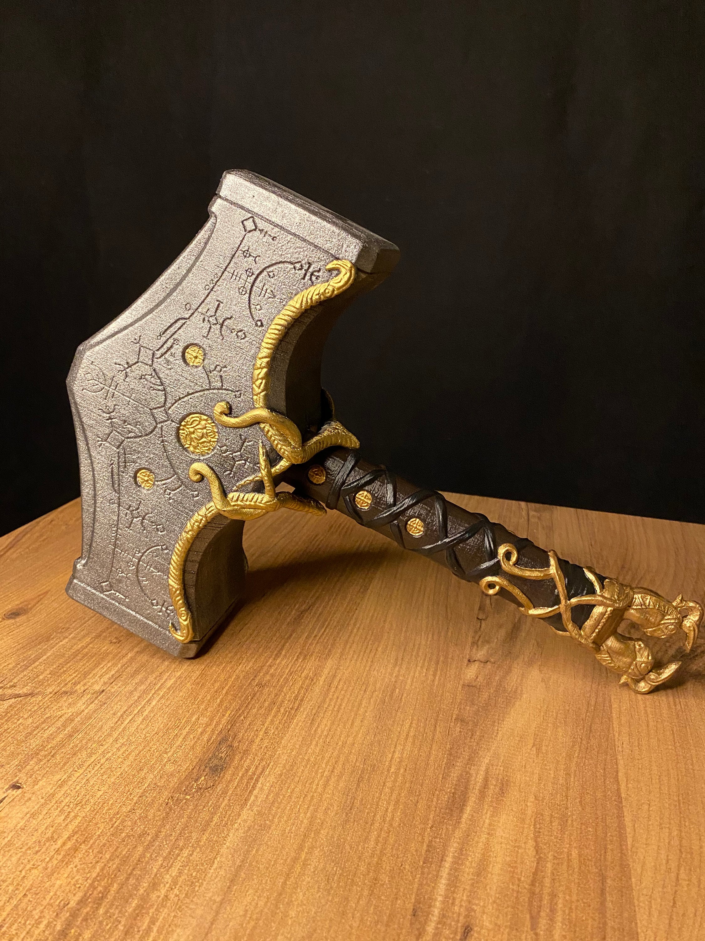 God of War: Ragnarok Thor's Hammer 1:1 Replica Game Cosplay Prop Resin  Model Toy