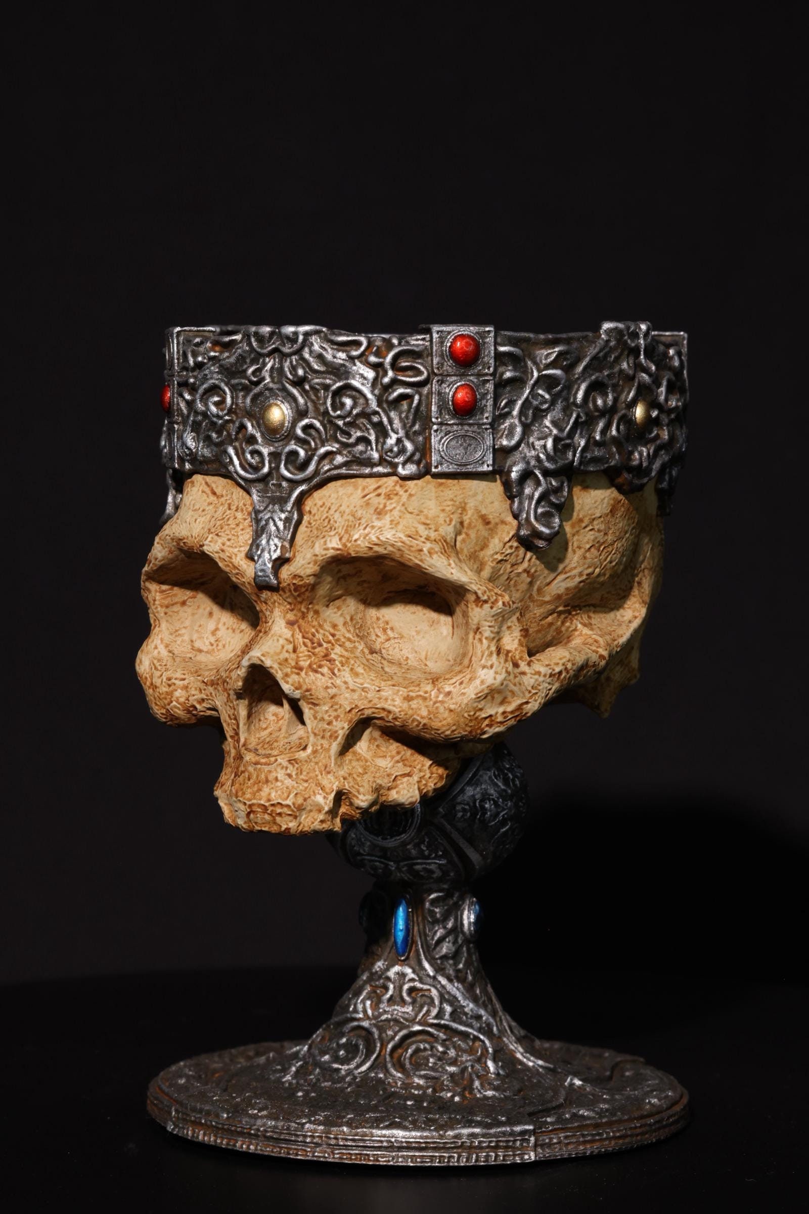 Dark Souls High Lord of Wolnir Statue, Dark Souls Skull Chalice, Gamer Room Decoration