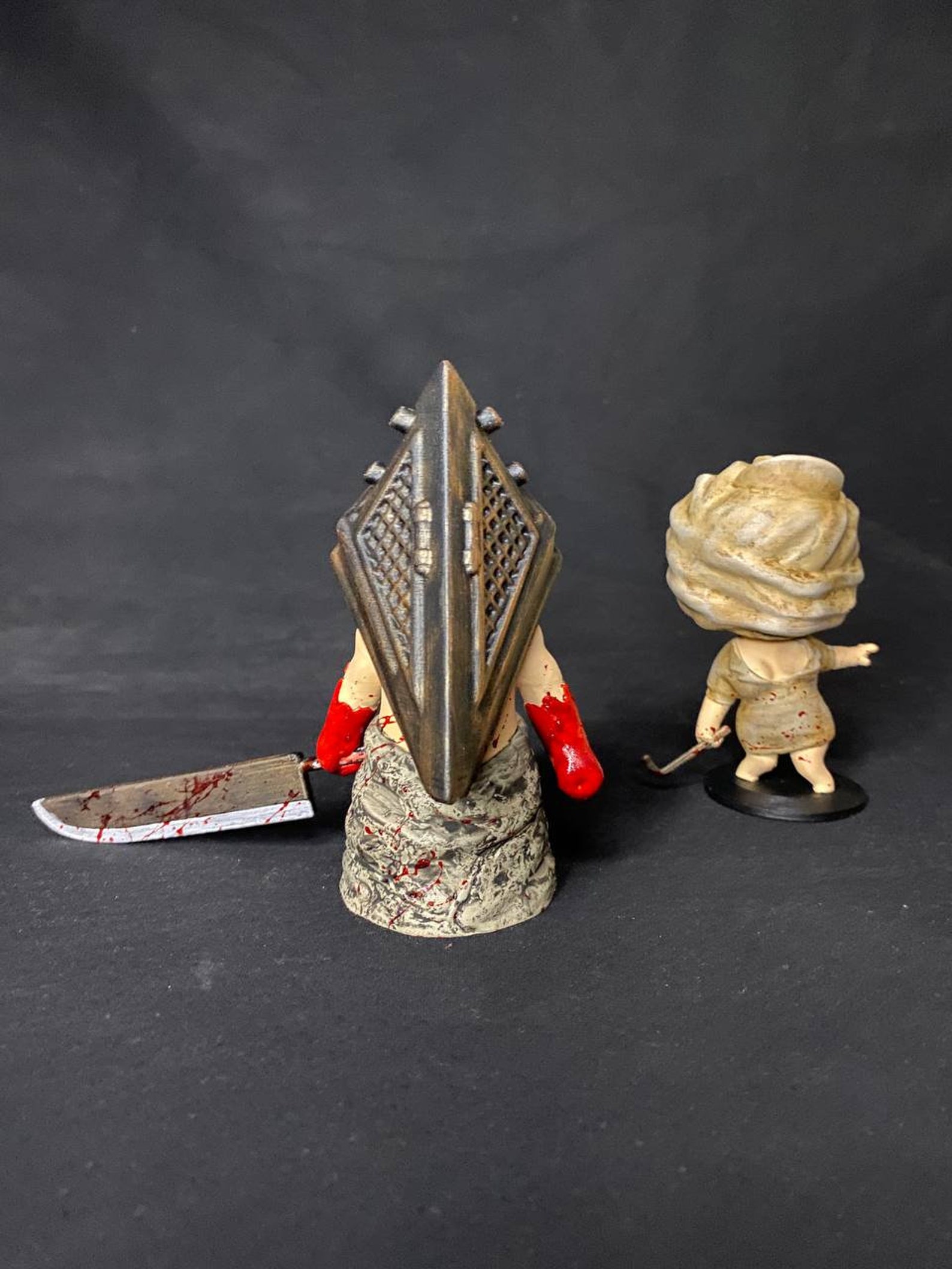 Silent Hill Pyramid Head Statue, Silent Hill 2 Nurse Figurines, Horror Game Decor, Gamer Room Chibi