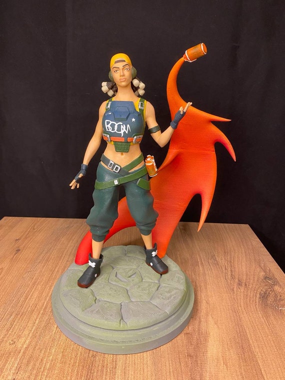 Valorant Raze Statue, Valorant Handmade Painting, Valorant Raze