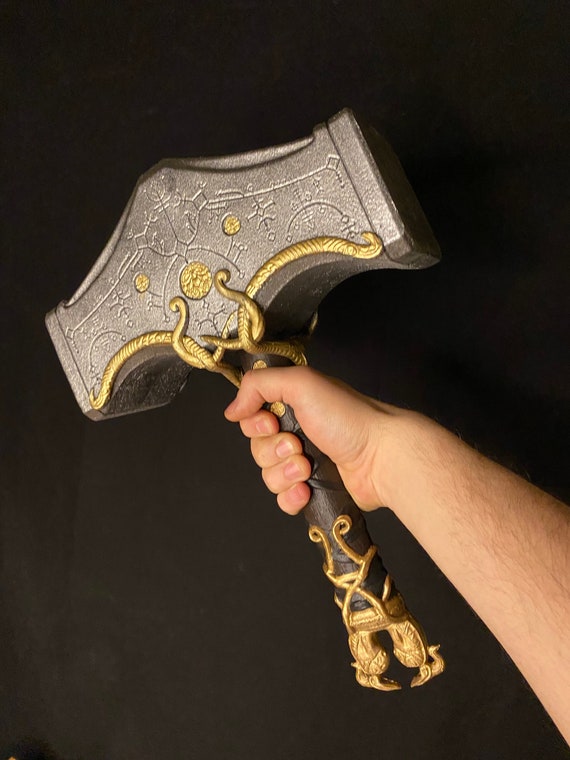1:1 Resin God of War Ragnarök Thor Hammer Axe Hammer Game Cosplay