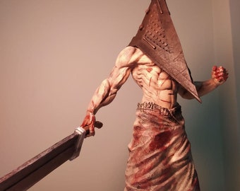 Estatua de cabeza de pirámide de Silent Hill, 12'', decoración de terror