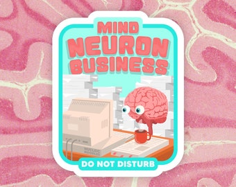 Mind neuron business sticker | Science sticker pack, Neuroscience gift, Neurology gift, Biology sticker, Psychology gift, Psychologist gift