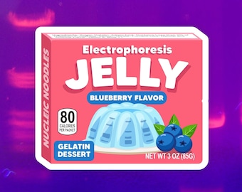 Jelly electrophoresis sticker | Science sticker, Biology sticker, Biology teacher gift, Microbiology gift, Molecular biology, Biochemistry