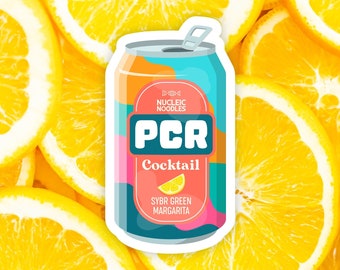 PCR Cocktail sticker | Funny chemistry sticker, biology sticker, science sticker, biology gift, STEM sticker, Science art