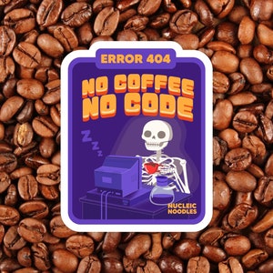 No coffee, no code sticker | Programmer sticker pack, Computer science sticker pack, Software engineer gift, Gift for developer, Coding gift