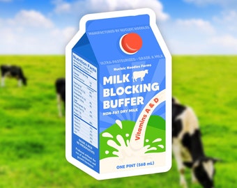 Milk blocking buffer sticker | Science sticker, Biology sticker, Biochemistry sticker, Biology gift, Science gift, STEM gift, Chemistry gift