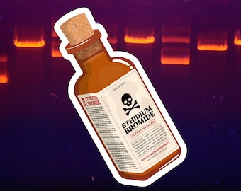 Ethidium bromide sticker | Funny science sticker, Biology sticker, Chemistry sticker, Biochemistry sticker, Poison bottle sticker