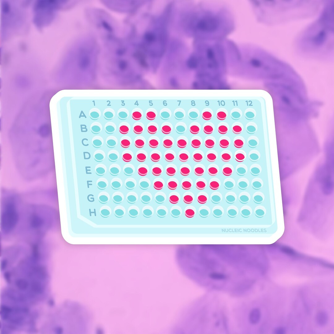 96-well Plate Heart Sticker | Science Sticker, Biology Sticker Pack ...