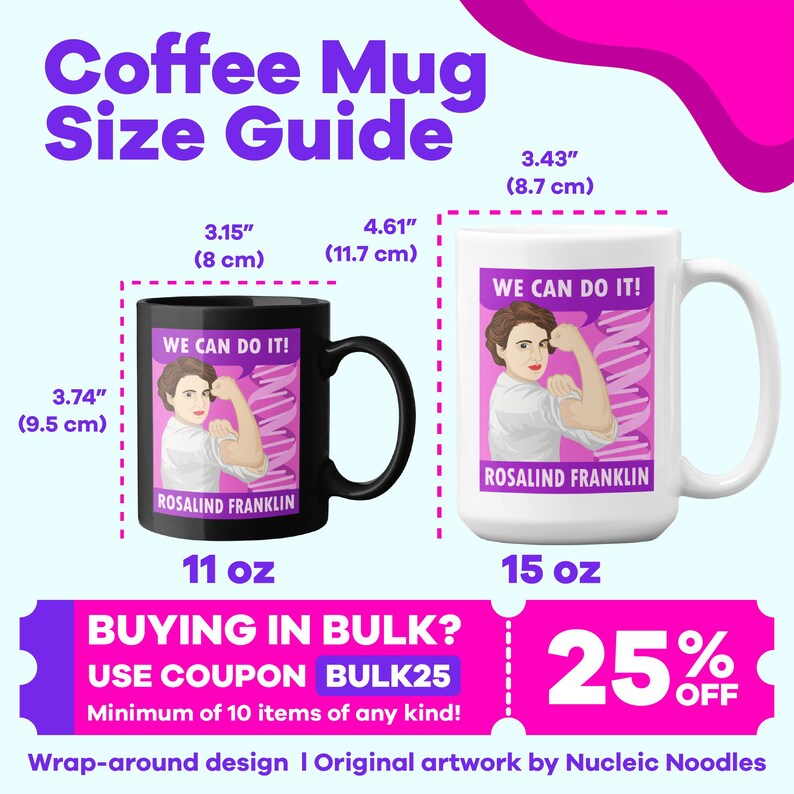 Rosalind Franklin | Women in STEM: We Can Do It! Mug | Science Mug ...