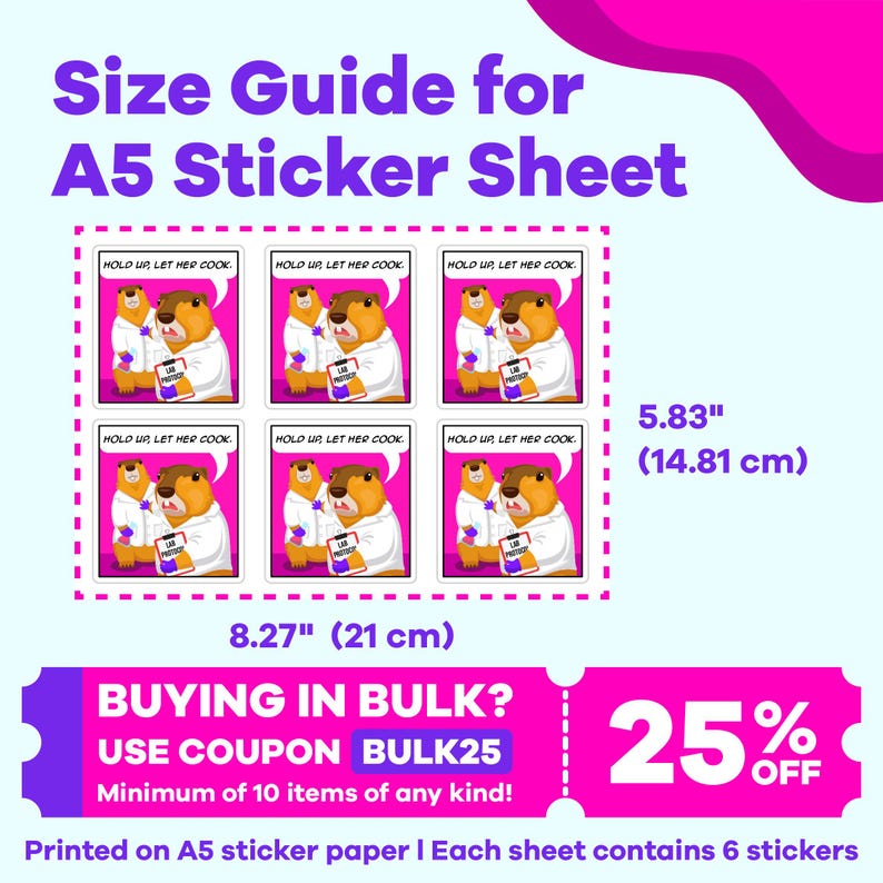 Hold Up, Let Her Cook Sticker Funny Marmot Meme Sticker, Chemistry