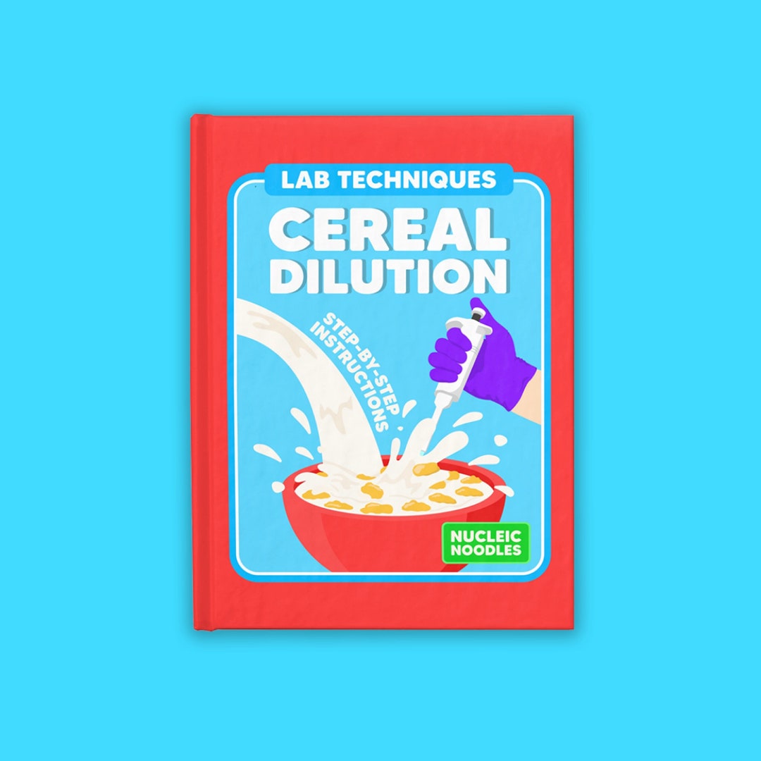 Cereal dilution hardcover journal Science gift, Microbiology gift