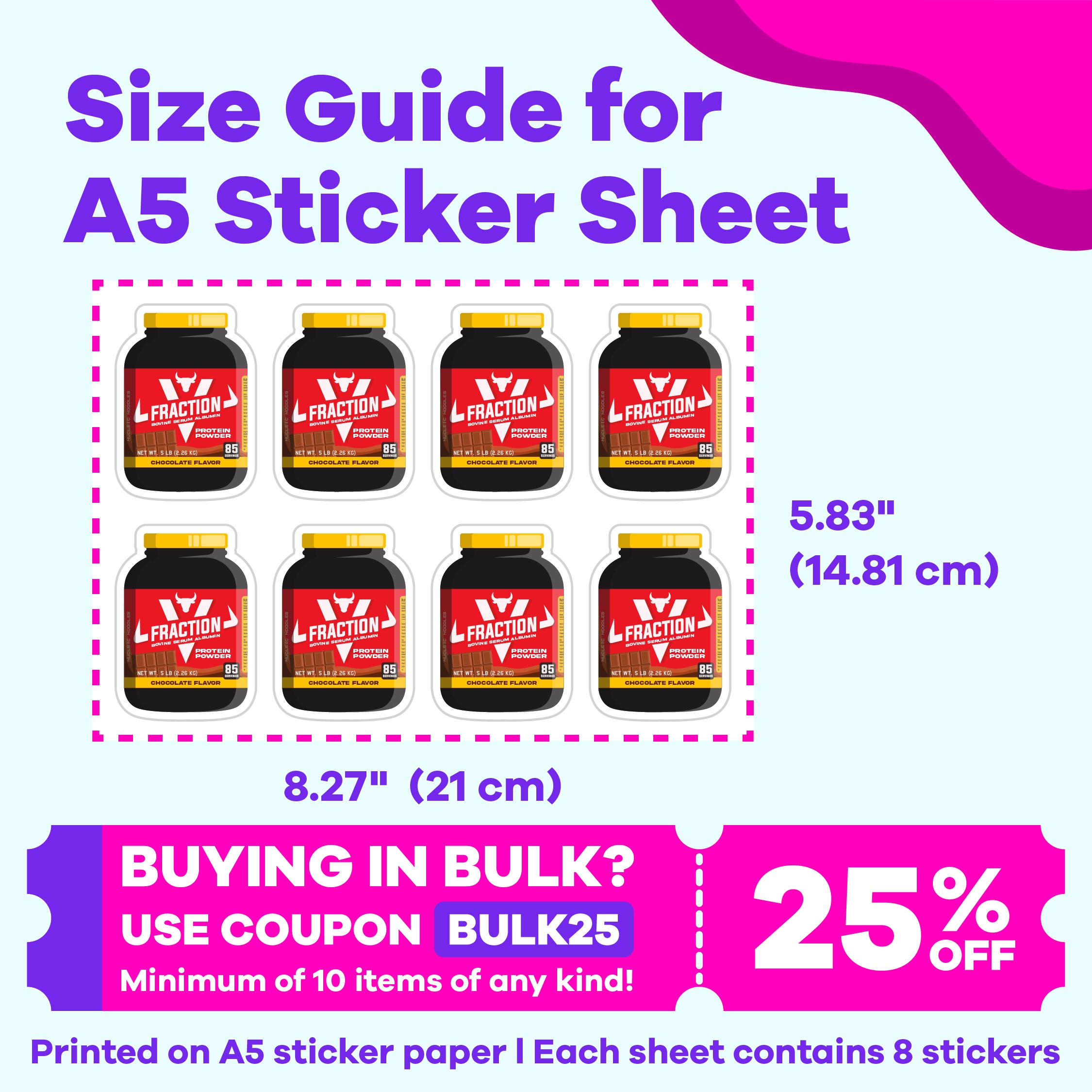 Fraction V Protein Powder Sticker | Science Sticker, Biology Sticker ...
