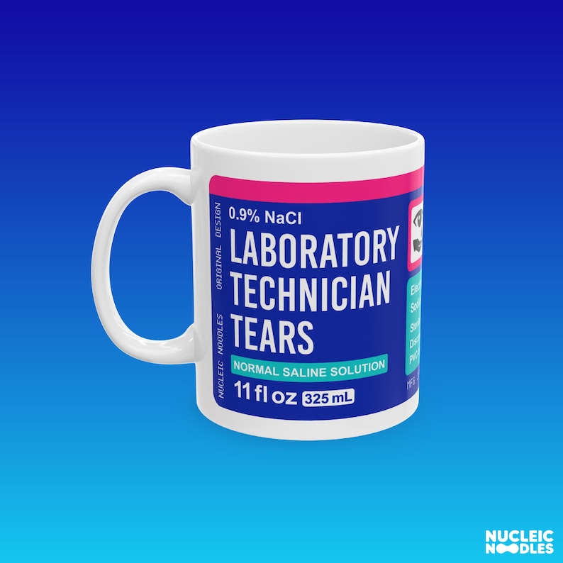 Laboratory technician tears mug | Funny lab tech gift, Lab assistant gift, Graduate student gift, Science mug, Medical technologist gift mug image 1