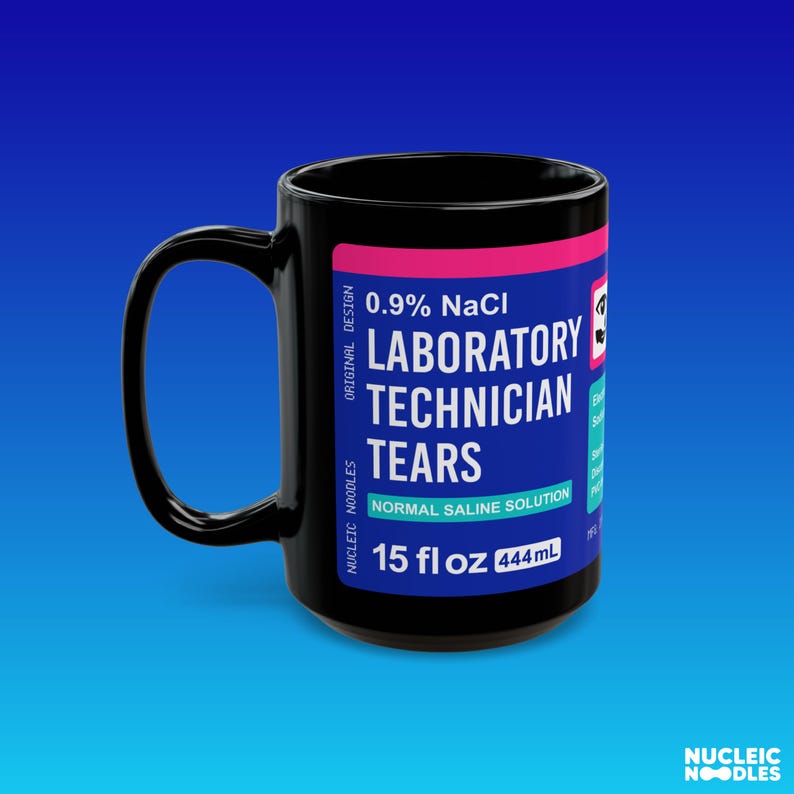 Laboratory technician tears mug | Funny lab tech gift, Lab assistant gift, Graduate student gift, Science mug, Medical technologist gift mug image 4