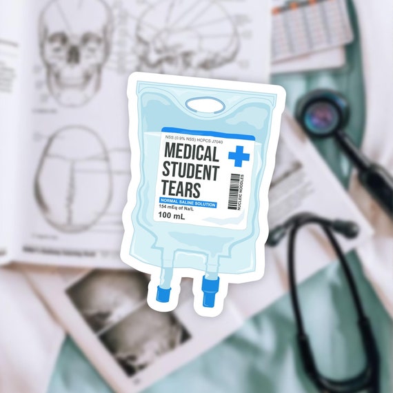 Medical Student Tears sticker | Doctor sticker, Med student sticker, Pre-med sticker, Anatomy sticker, Nursing sticker
