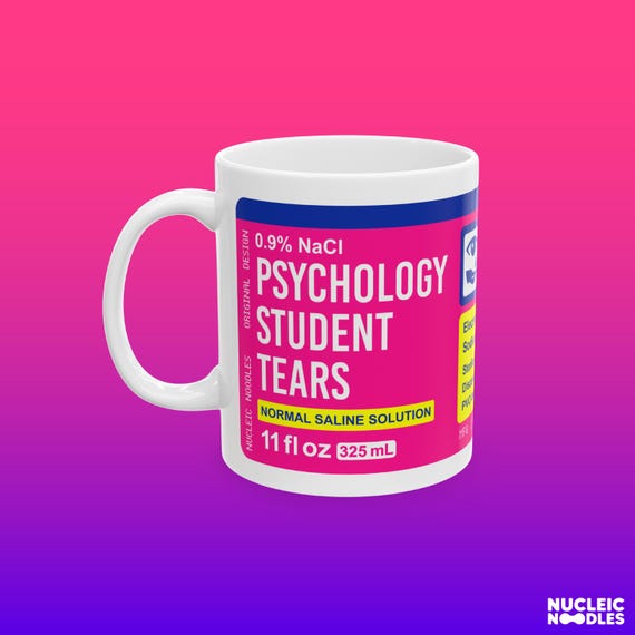 Psychology student tears mug | Psychology major gift, Future psychologist mug, Professor gift, Psychiatrist gift, Doctor of Psychology