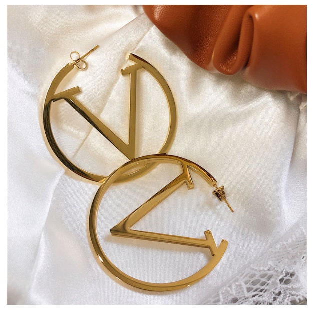 Louis Vuitton Louise PM Earrings Gold Brass