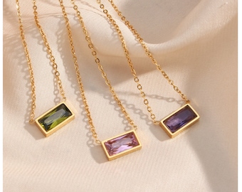 Single Stone Pendant - Etsy